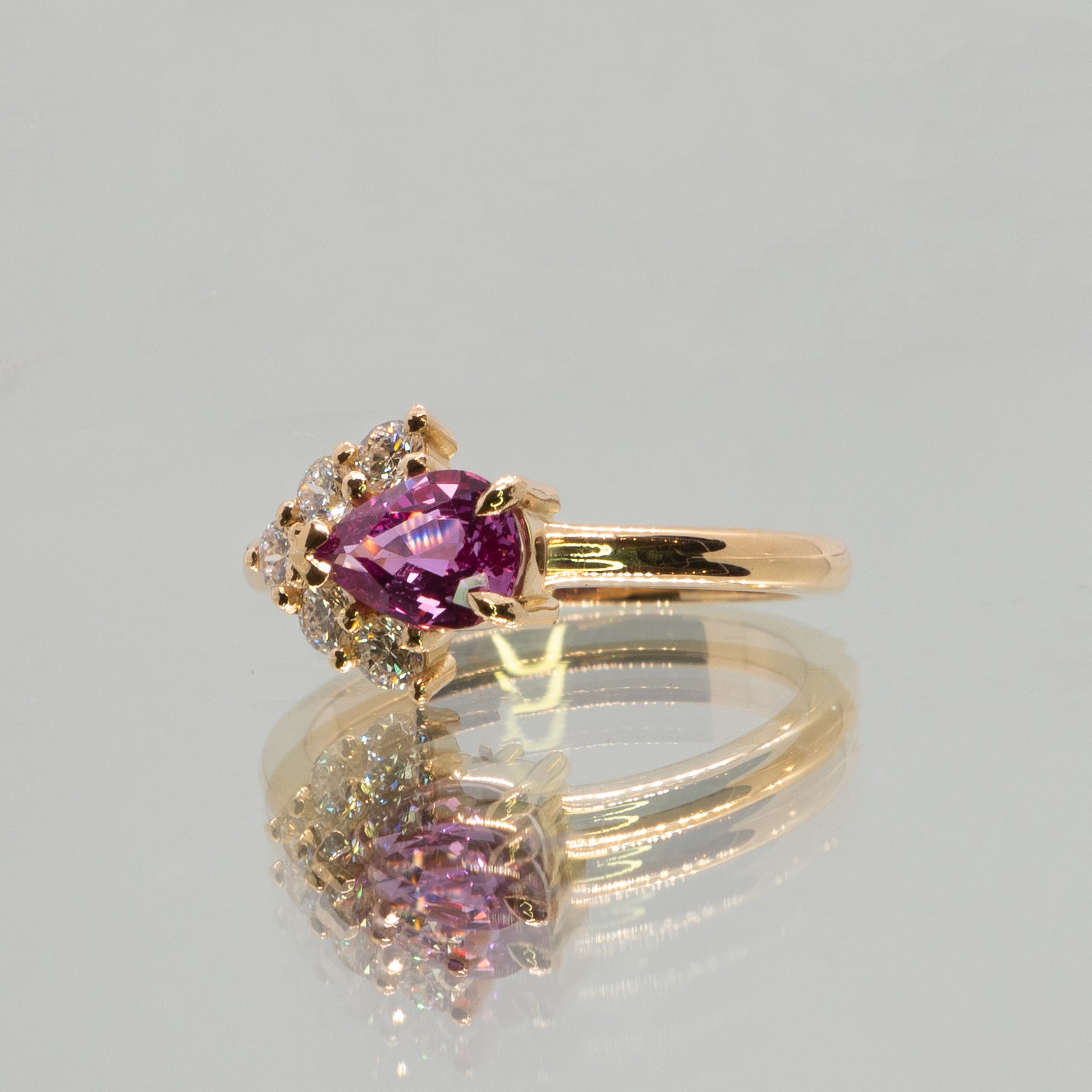 Bespoke - Pink Sapphire and Diamond Ring