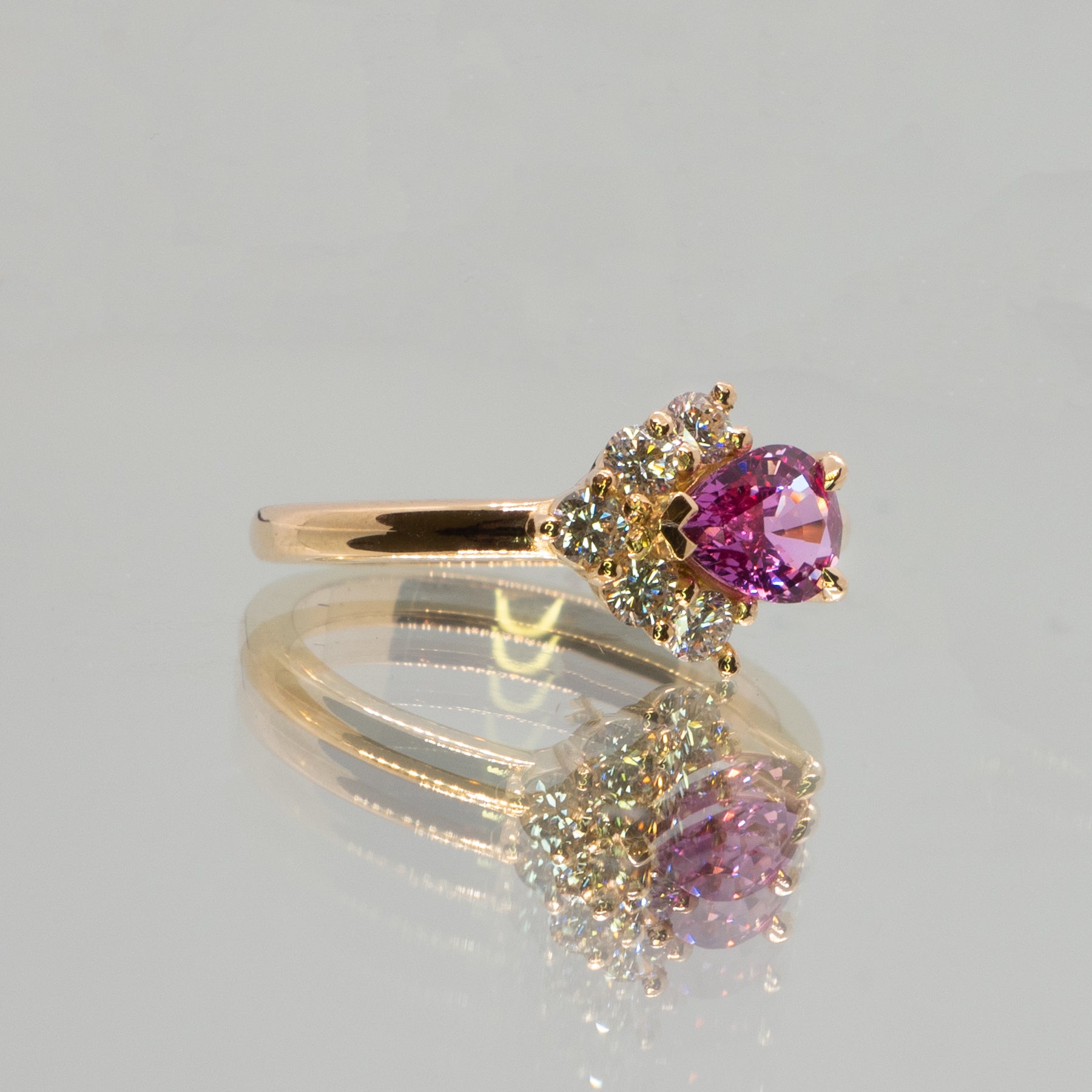 Bespoke - Pink Sapphire and Diamond Ring