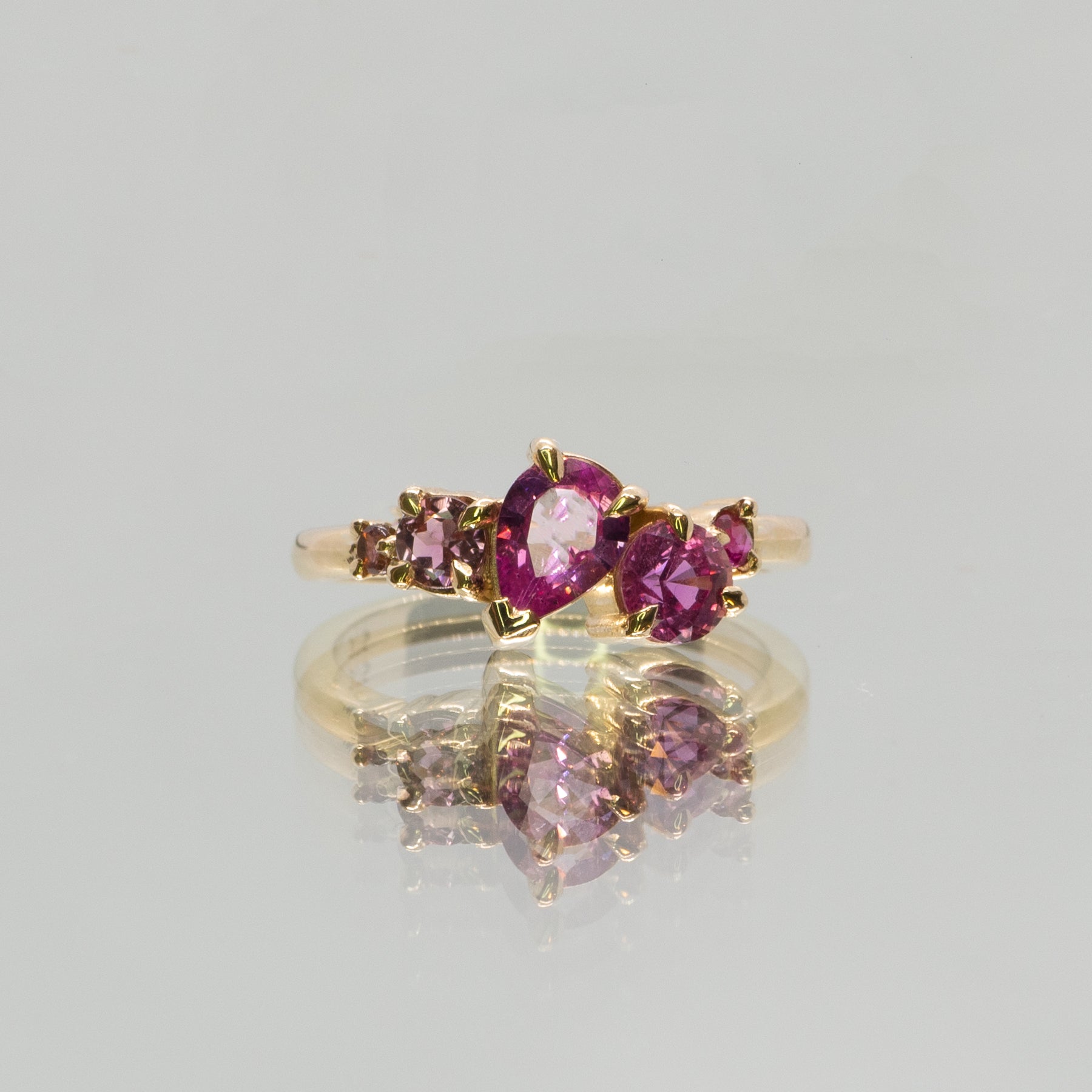 Bespoke - Pink Sapphire Cluster Ring