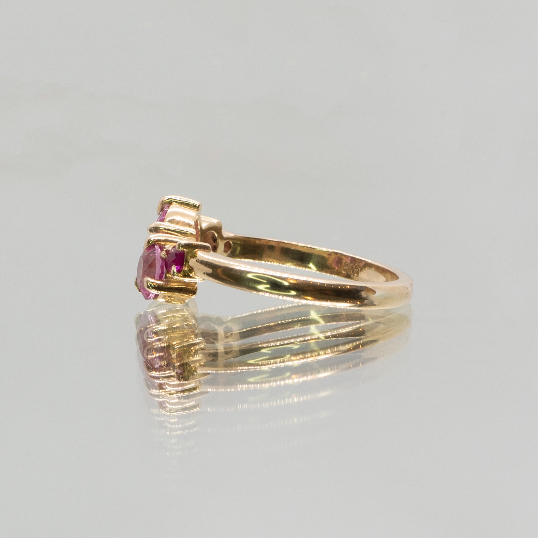 Bespoke - Pink Sapphire Cluster Ring